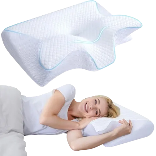 Imagen de la mejor almohada cervical ortopédica con mejor relación calidad precio del 2026, la almohada Glückstoff